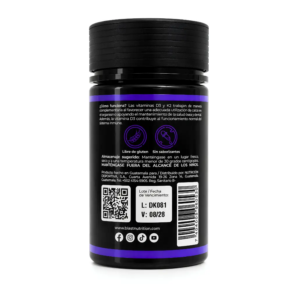 Vitamina DE K2 Blast Nutrition Side.webp
