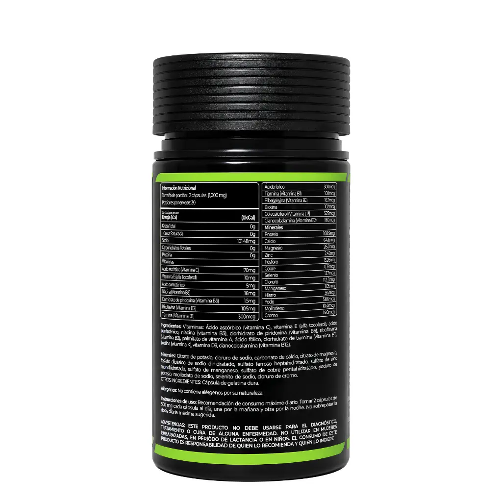 Vitamina Multivitaminico Blast Nutrition Guatemala Back.webp