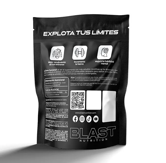 Creatina Monohidratada Blast Nutrition Guatemala Back.webp
