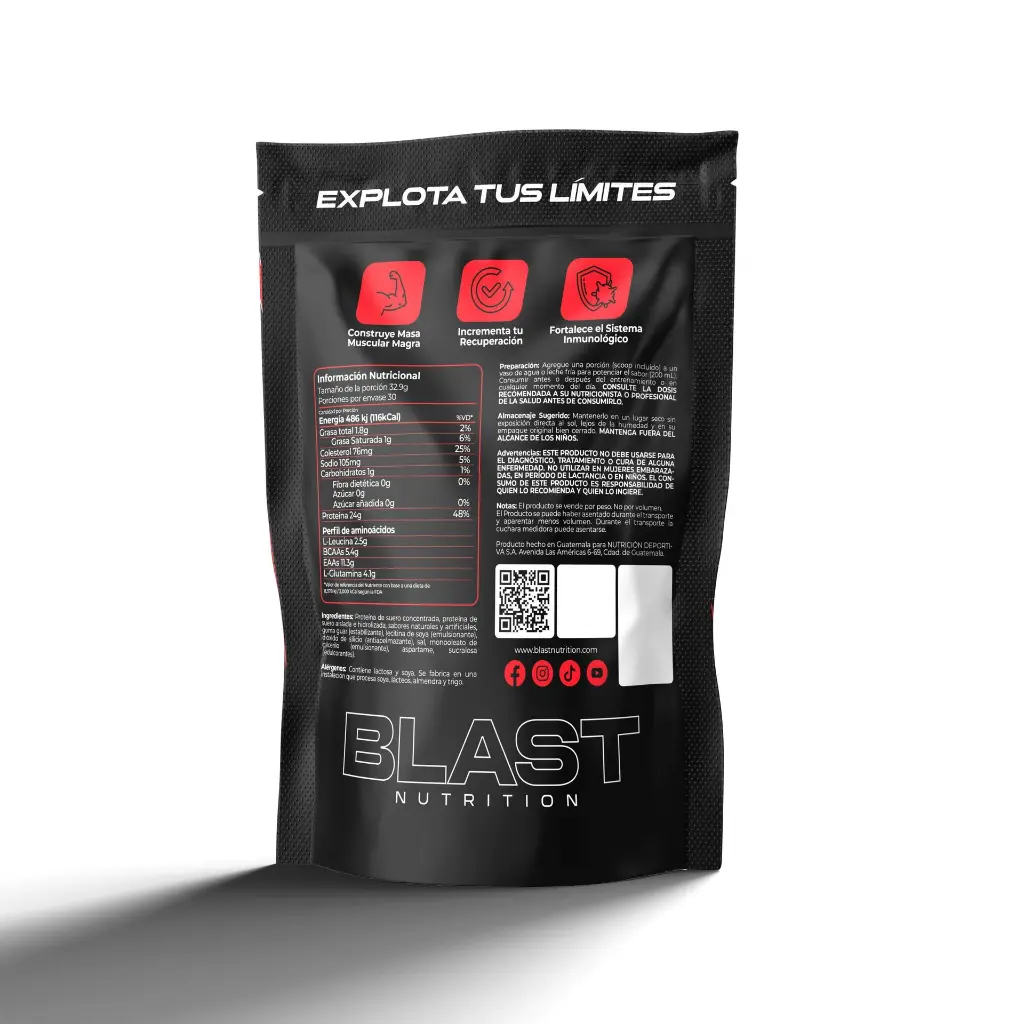 Proteína Whey en Polvo Blast Nutrition Guatemala Vainilla Back.webp
