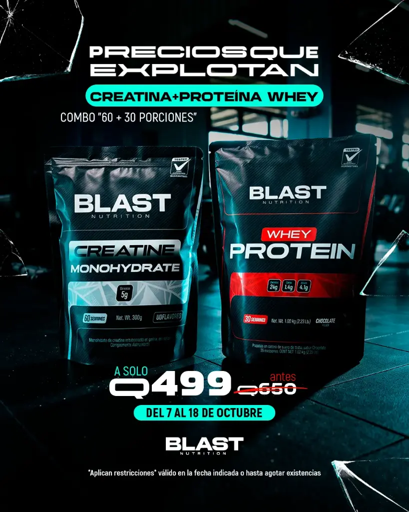 Combo Proteína Whey + Creatina Monohidratada