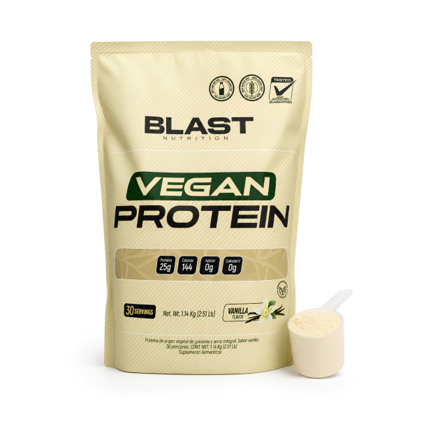 Proteina Vegana en Polvo Vainilla Blast Nutrition Guatemala
