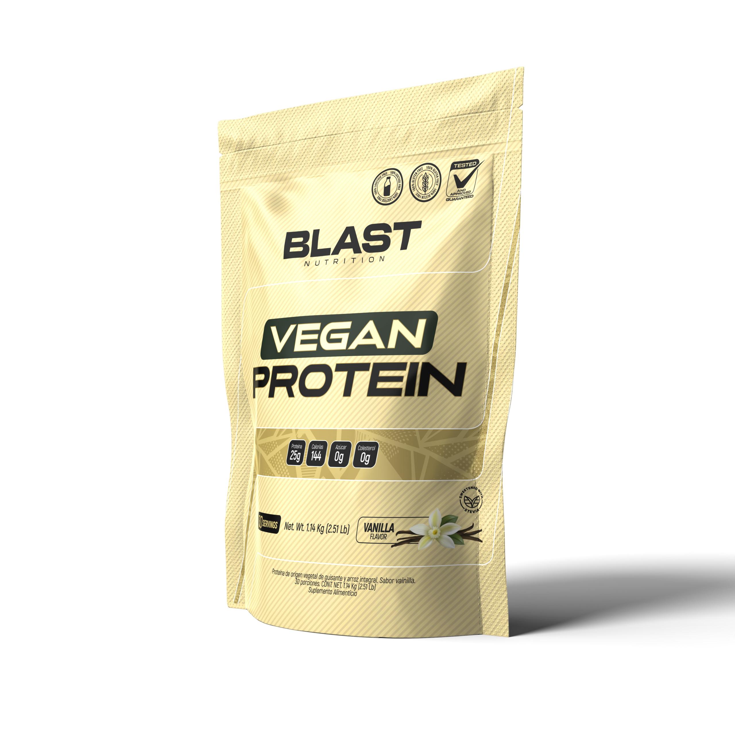 Proteina Vegana en Polvo Vainilla Blast Nutrition Guatemala Side