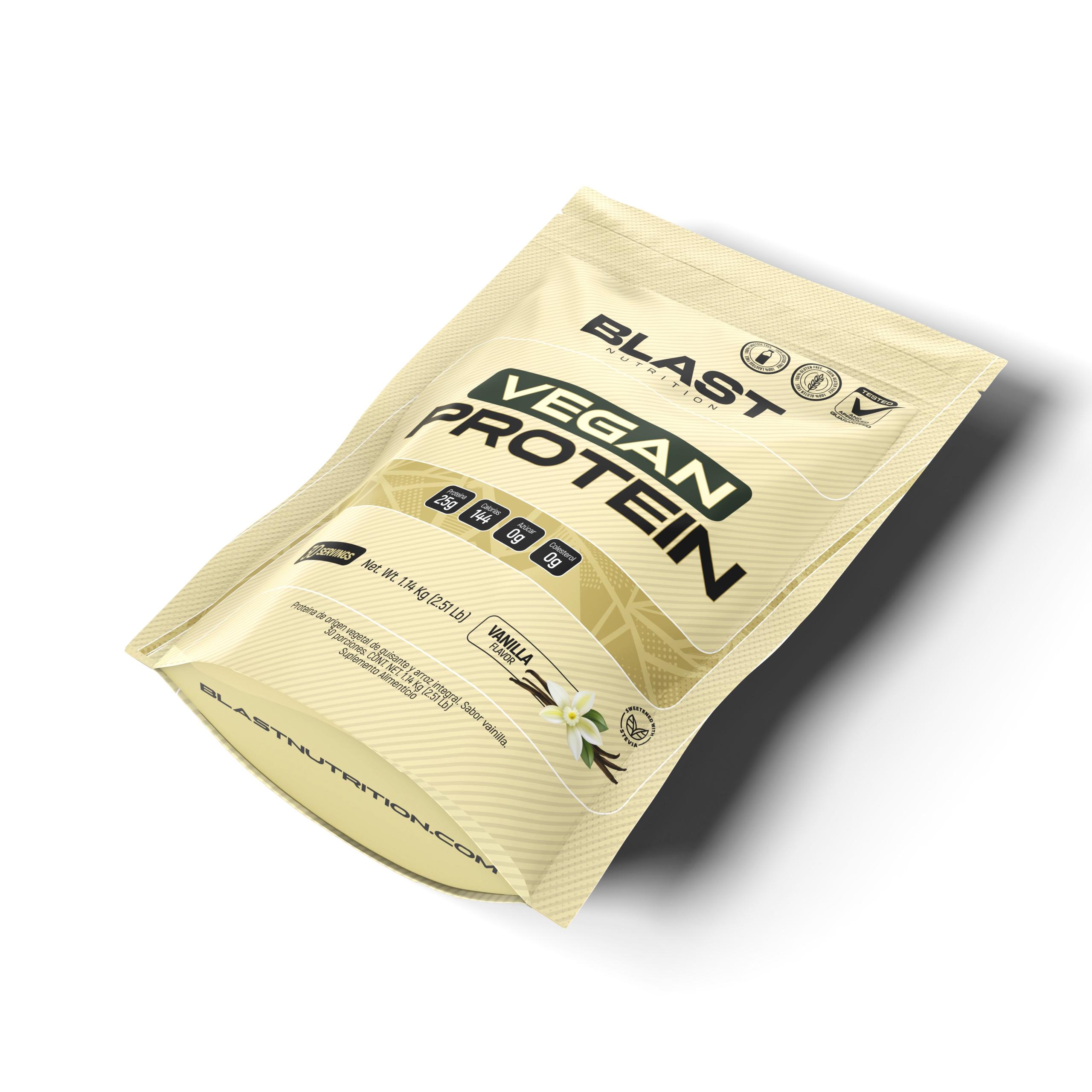Proteina Vegana en Polvo Vainilla Blast Nutrition Guatemala Top