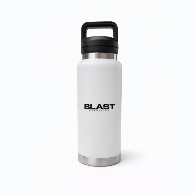 Botella Agua Acero Inox Blanco Blast Nutrition
