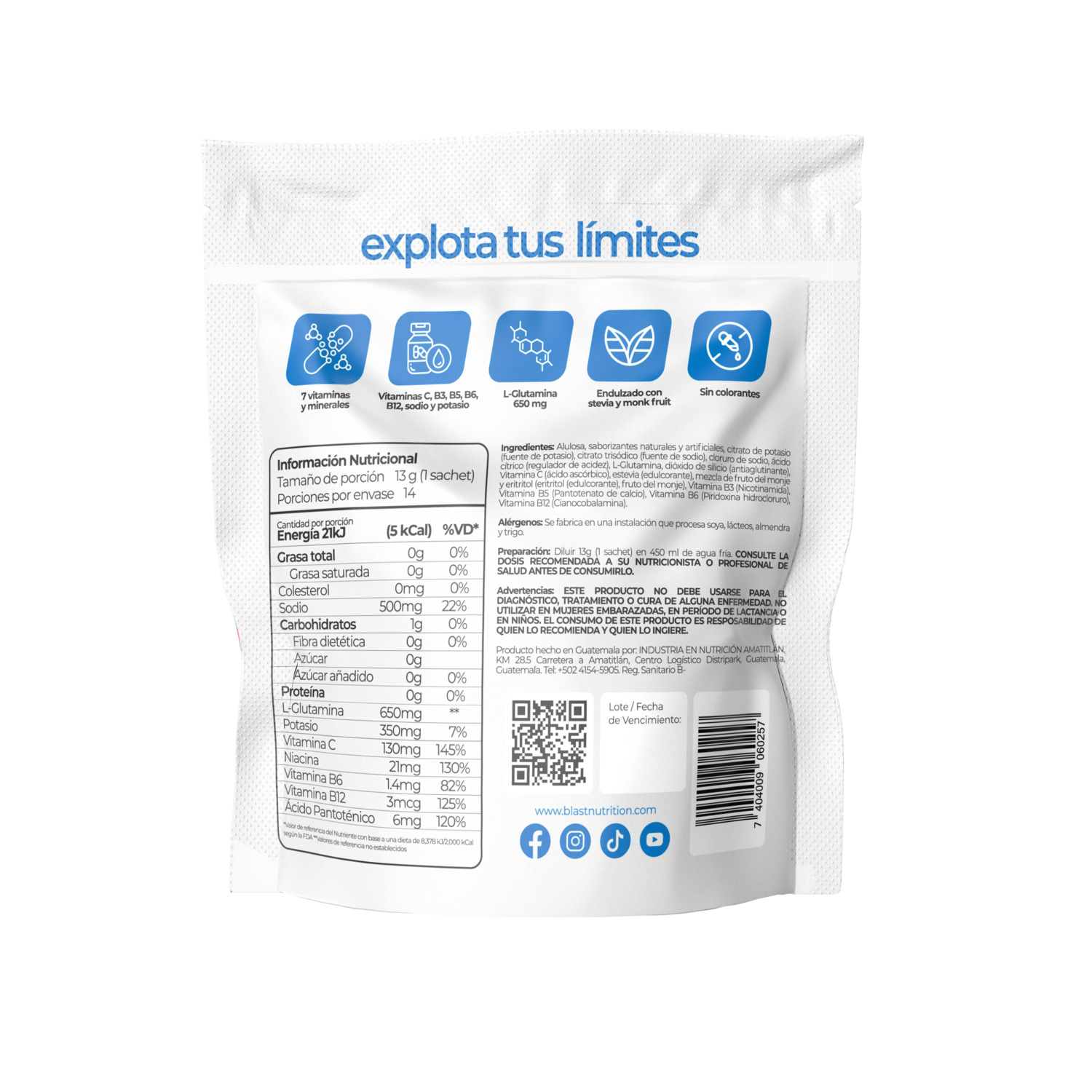 Hidration Sandia Blast Nutrition Guatemala Back