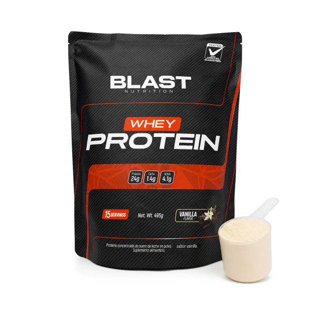 Proteina Whey en Polvo Vainilla Blast Nutrition Guatemala 15 servings front